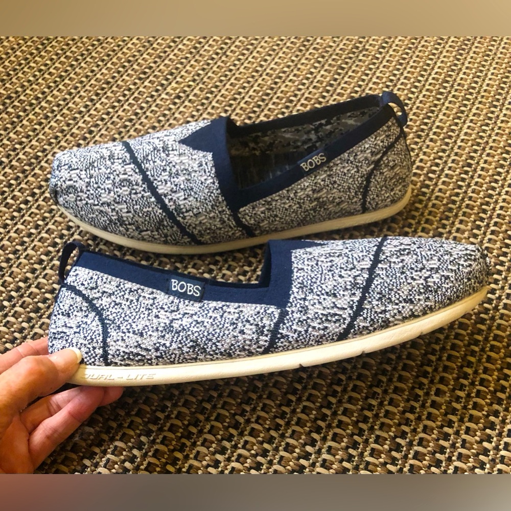 🩵2/$20 MIX&MATCH 🩶BOBS (from Skechers) Memory Foam Canvas Print Ballet Flat Lfrs